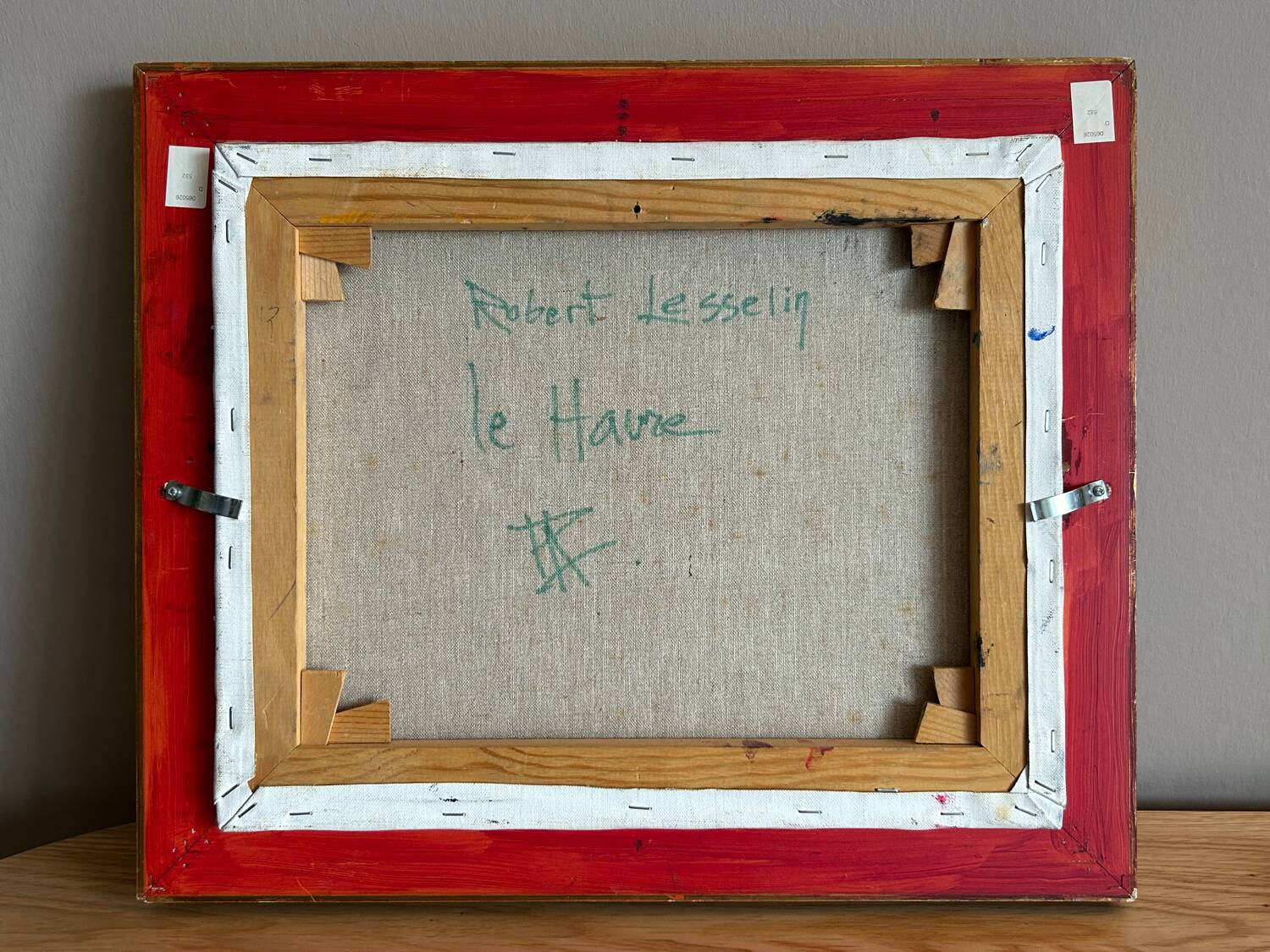 Marine painting oil on canvas by Robert Lesselin