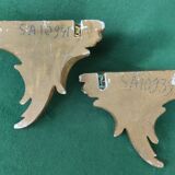 Old pair of consoles gilded wall shelves