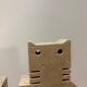 Pair of travertine cats, Fratelli Mannelli, Italy, 1970s
