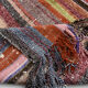 Kilim multicolore rayé moderne 6x7, 203x230Cm