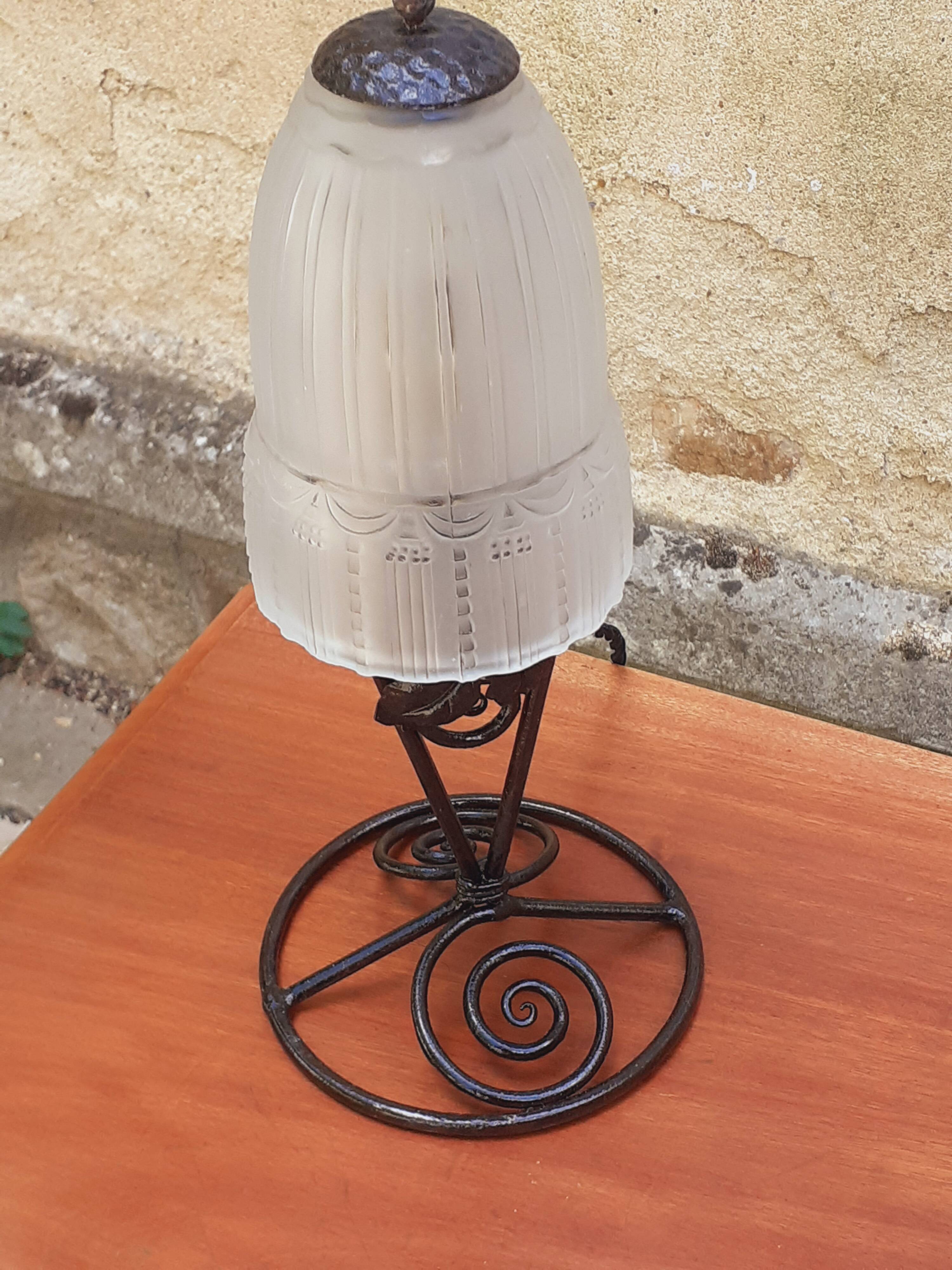 Art Deco lamp by Muller Frères Lunéville