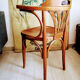Fauteuil de bureau des années 50 en bois courbé