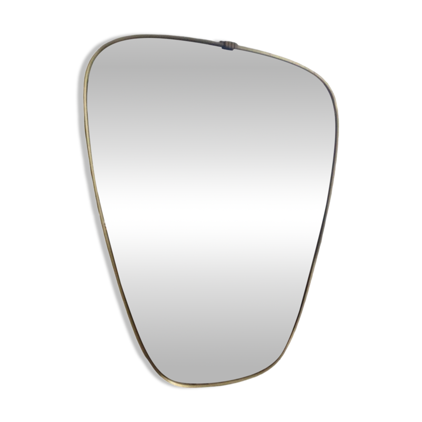 Vintage Brass Rear View Mirror, 1960s
