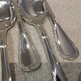 4 silver-plated metal soup spoons by Christofle Malmaison