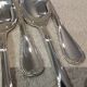4 silver-plated metal soup spoons by Christofle Malmaison