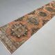 Distressed Turkish Runner 393x81 cm wool Vintage Tribal Rug