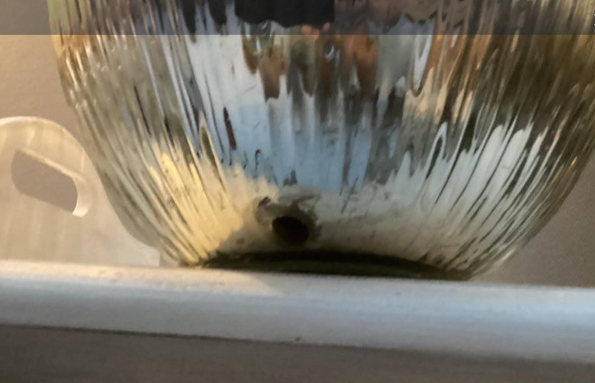 Silver glass lamp base