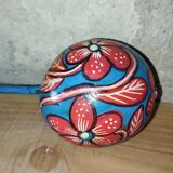 Pair of handmade Mexican maracas in painted gourd – 1960s/70s