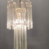 Italian Modernist Murano Glass Prism Chandelier, 1970s