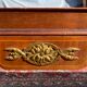 Louis XVI style marquetry & bronze bed and bedside table