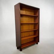 Vintage wooden shallow shelf/display case/bookcase