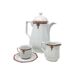 Service à café et à thé blanc Art déco, années 1930, ensemble de 12