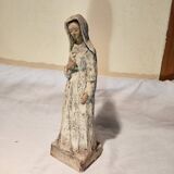 Painted terracotta holy virgin statue
