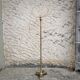 Brass foot floor lamp and petal flower lampshade