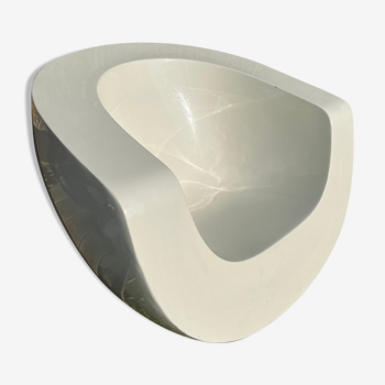 Design armchair in white plastic