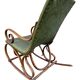 Set de 2 rocking-chairs style thonet en skaï vert