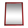 Miroir à poser en métal laqué rouge, design italien Valenti Milano, années 80, 70 cm