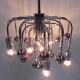 Suspension Spoutnik vintage avec 9 points lumineux et 16 globes chromés