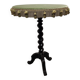 Antique French Table With Velvet And Fringes, late 1800s