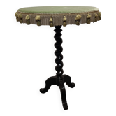 Table française ancienne avec velours et franges, fin du XIXe siècle