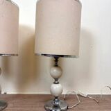 Paire de Lampes à poser CHEVRON vintage 1970