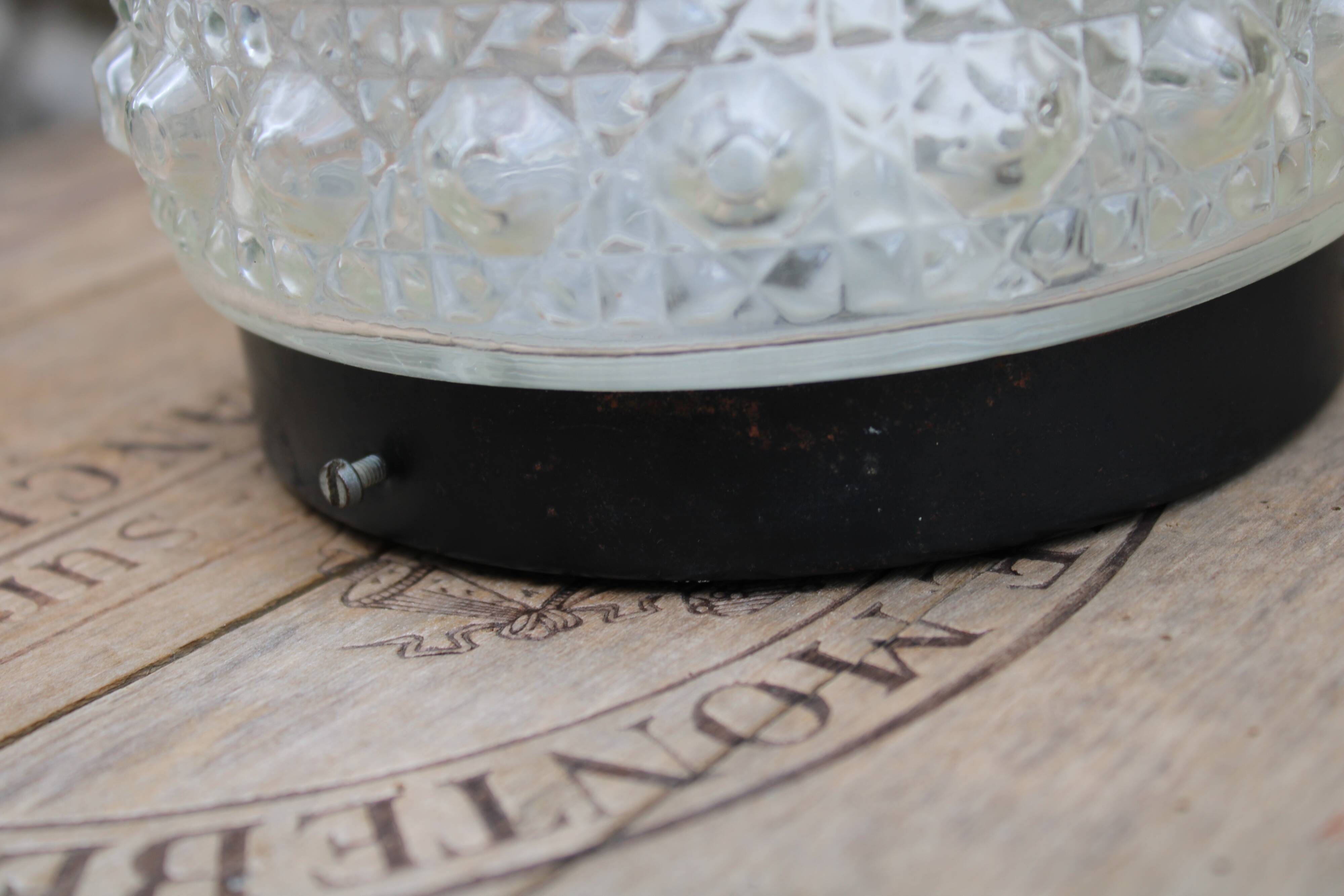 Moulded glass ceiling light