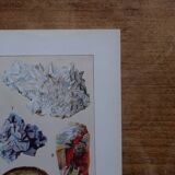 Original lithograph on minerals