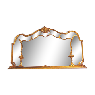 19th century mirror in a wooden frame in the style of the piedmontese baroque