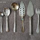 Set of 6 silver metal pieces