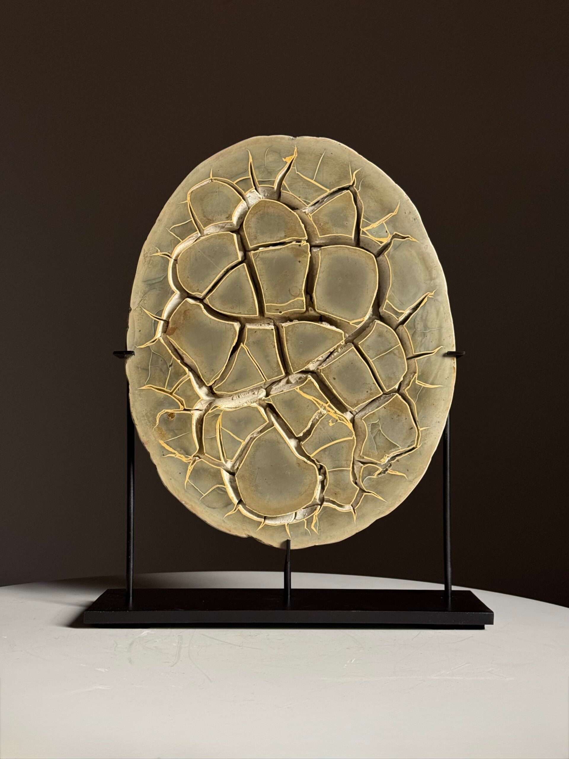 Septarian nodule on stand