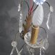 Antique tassel wall lamp in bronze and crystal