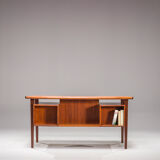 Danish teak desk by peter lovig nielsen for hedensted mobelfabrik, 1960
