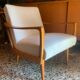 Fauteuil vintage bois et tissu