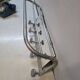 Antique aluminum coat rack with 5 hooks