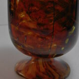 Amber-colored vase by Mdina