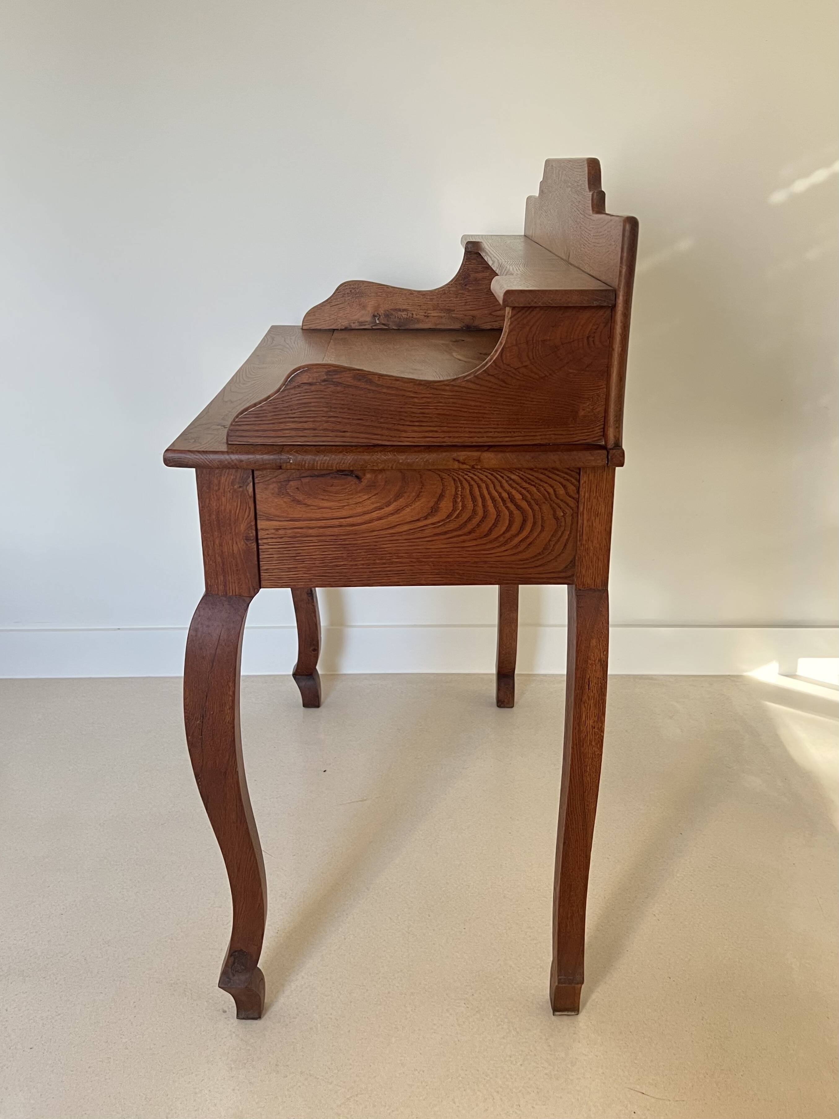 Oak desk in the Louis XV style.
