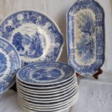 Service dessert Burgenland Villeroy & Boch – Faïence bleue – Très bon