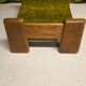 Brutalist oak footstool coffee table - 1970s
