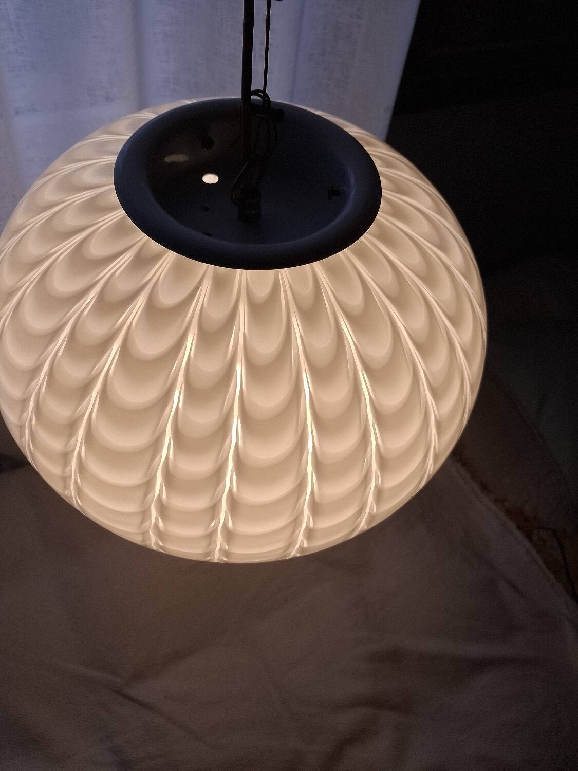 Vintage 70'S pendant light by Fabbian for Mazzega, Italy