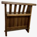 Vintage brutalist solid wood bar