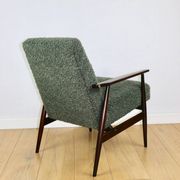 Armchair 'Lis', 1970s green boucle design by Henryk Lis - 2 pieces available