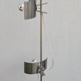 Lampadaire vintage métal brossé – années 70 – style Disderot / Reggian