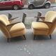 1/2 chairs cocktail Scandinavian vintage 50/60s restored