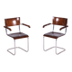 Bauhaus Chairs in Beech by R. Slezák, 1930s, Set of 2