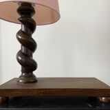 Old wooden table lamp