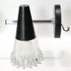 Pair of torch wall light or black and Chrome 60-70s cones