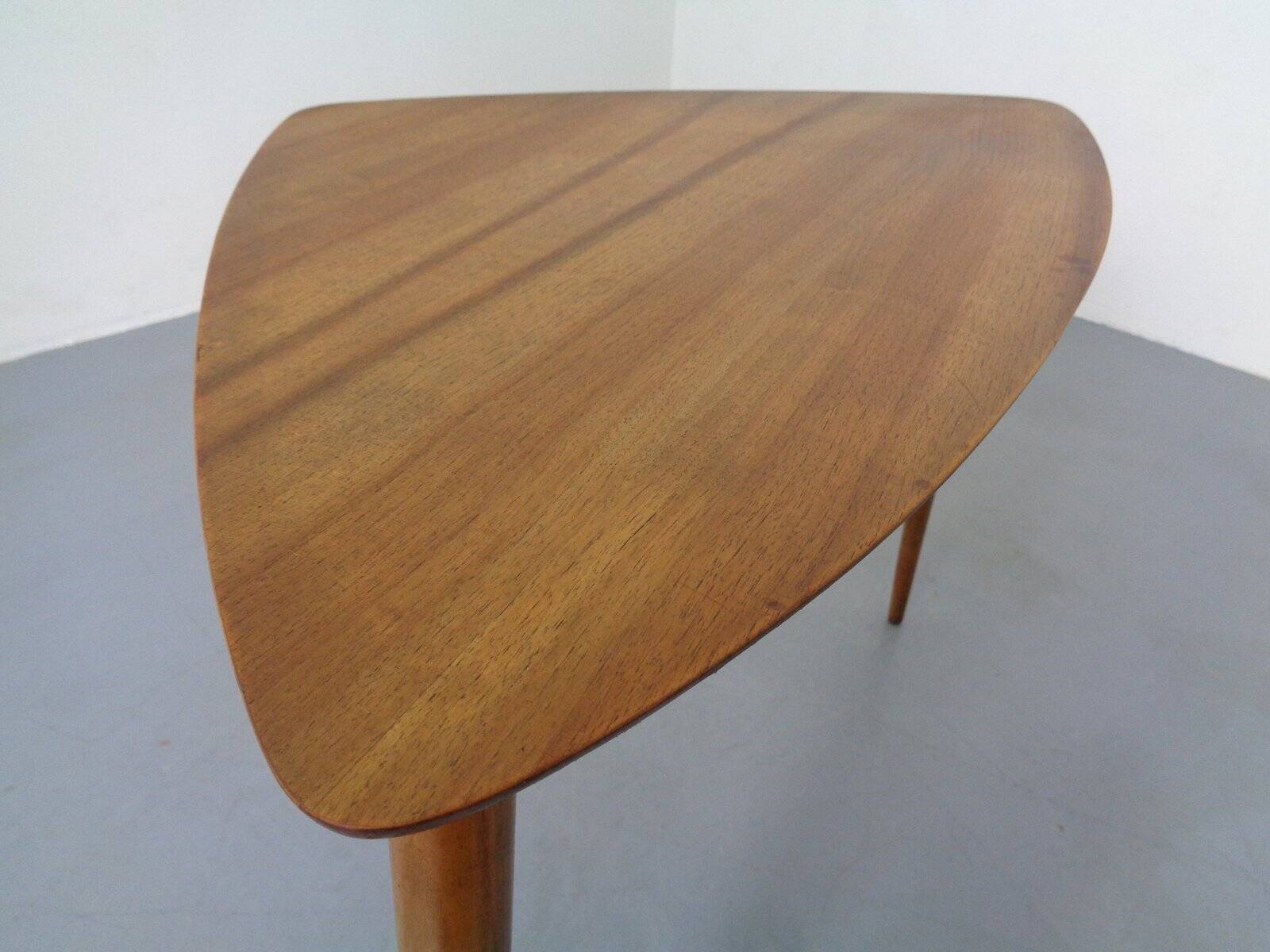 Mid-Century Triangular Teak Side Table, 1960s