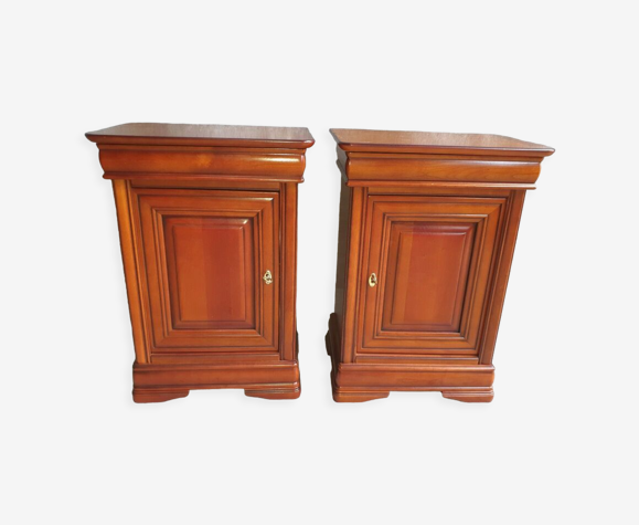 2 chevets patine caramel