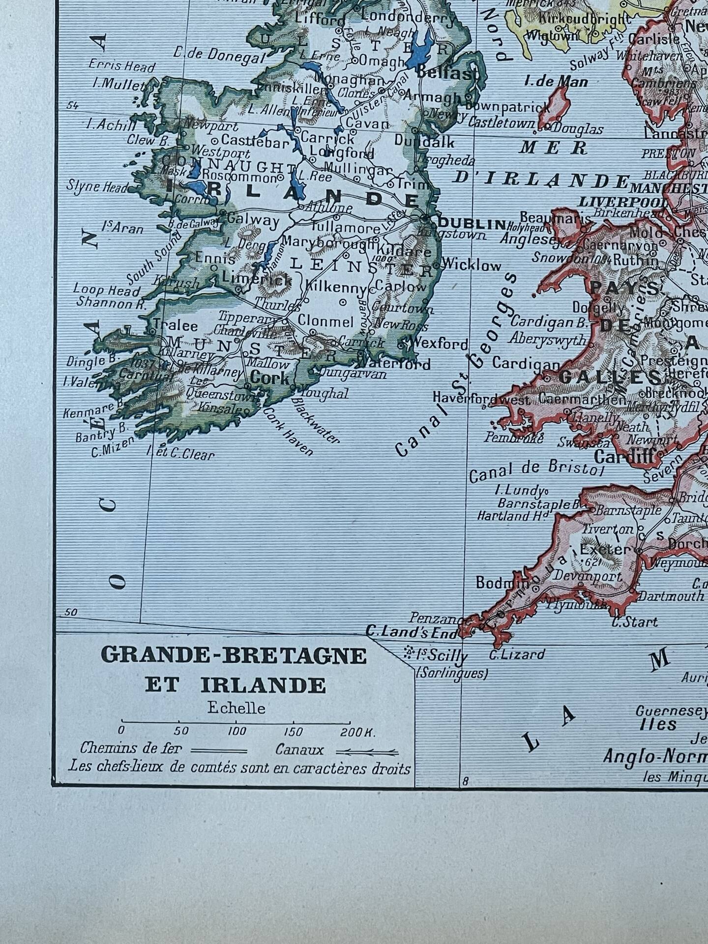 Map of Great Britain and Ireland - 20x29cm