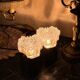 Pair of Space Age lamps from the 70s – Made in Italy – sculpted glass –
